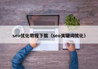 seo优化教程下载（seo关键词优化）