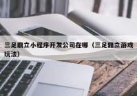 三足鼎立小程序开发公司在哪（三足鼎立游戏玩法）